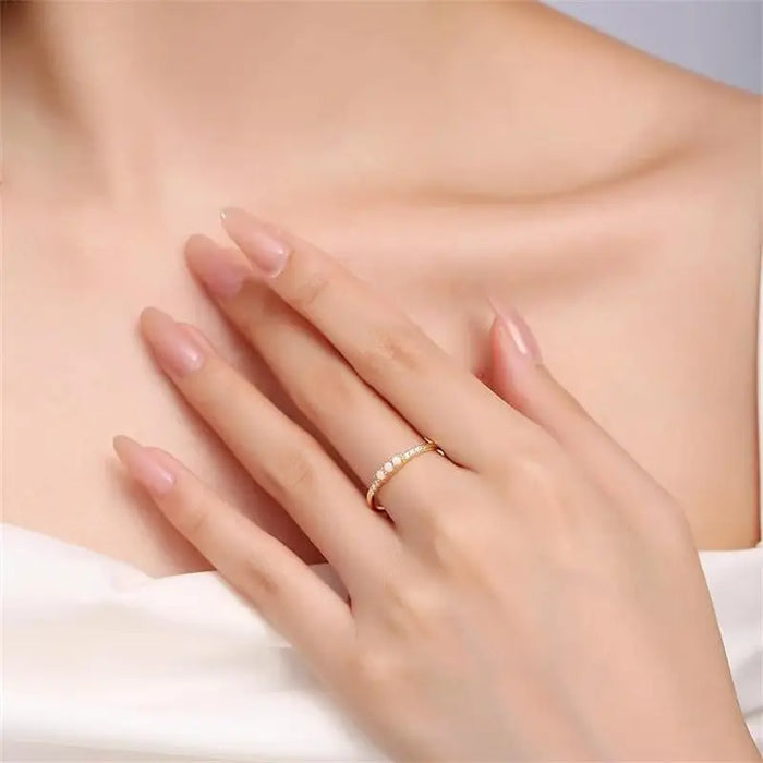 Triple Opal Stacking Ring