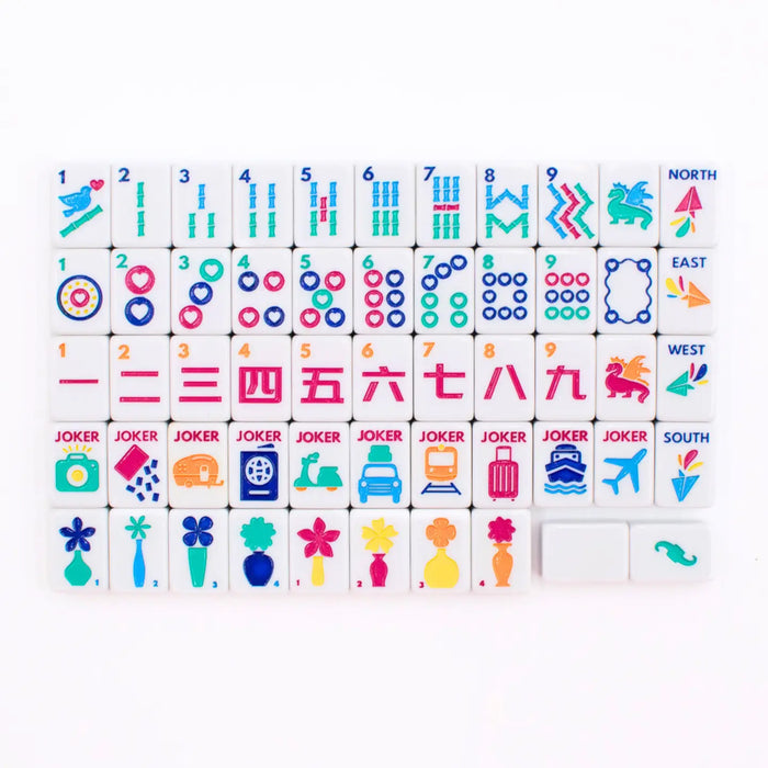 Mini Travel Mahjong - White or Pink