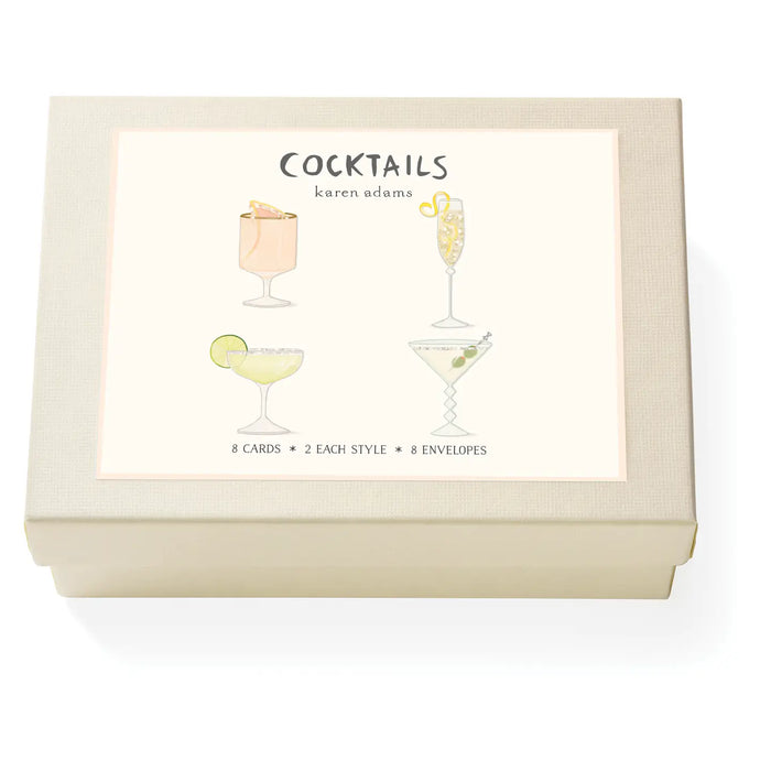 Cocktails Note Card Box