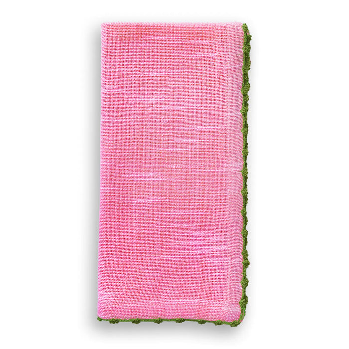 Cloth Napkins with Knotted Edge - Assorted Colors - Set of 4