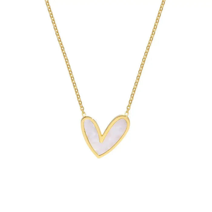 Heart Necklace - Mother of Pearl