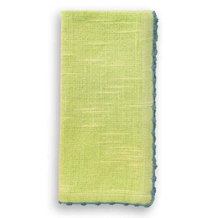 Cloth Napkins with Knotted Edge - Assorted Colors - Set of 4