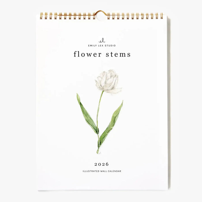 2026 Flower Stems Calendar - Emily Lex