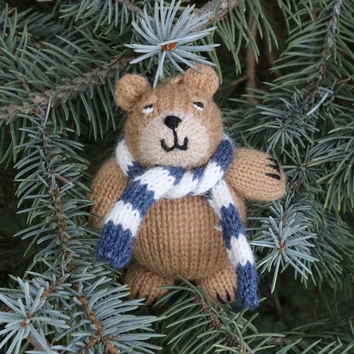Bear with Scarf Ornament