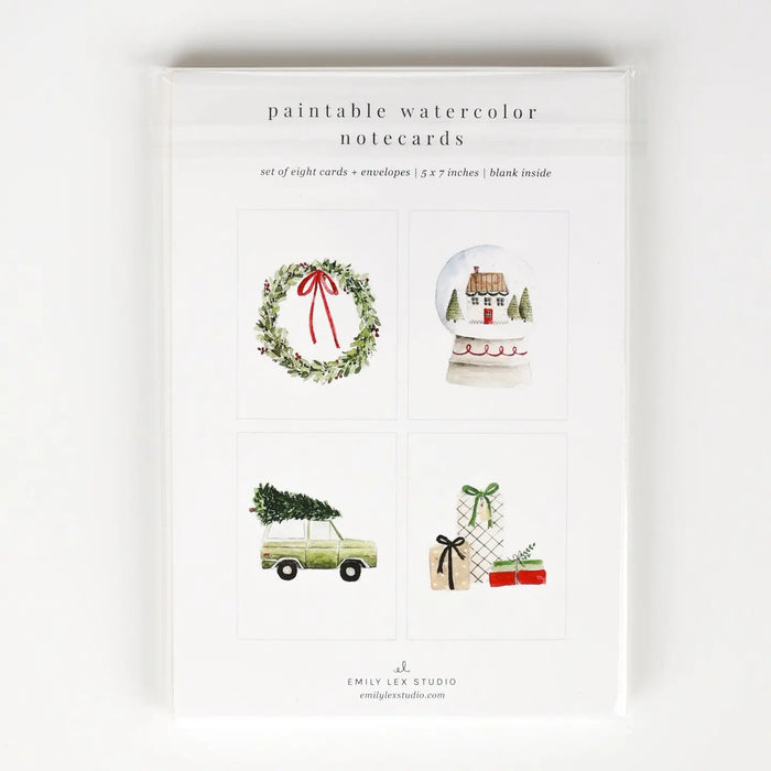 Christmas Cheer Paintable Notecards