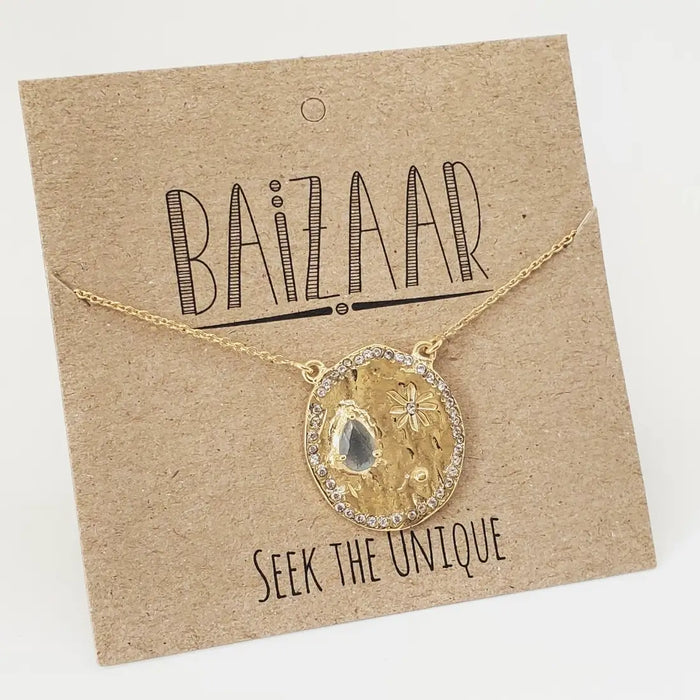 Universe Necklace with Labradorite and Crystal