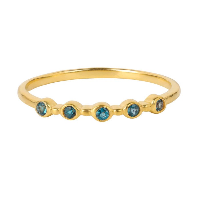 Blue Topaz Azure Array Ring