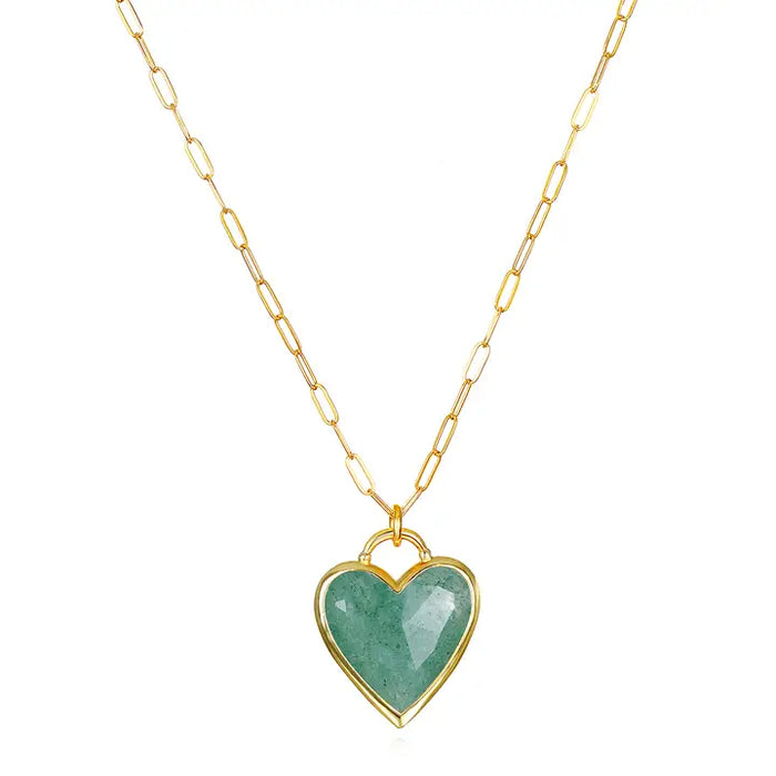 Heart Necklace - Aventurine