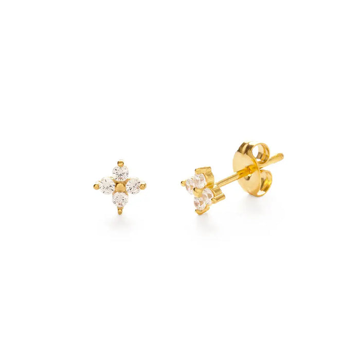 Crystal Flower Stud Earrings - Assorted