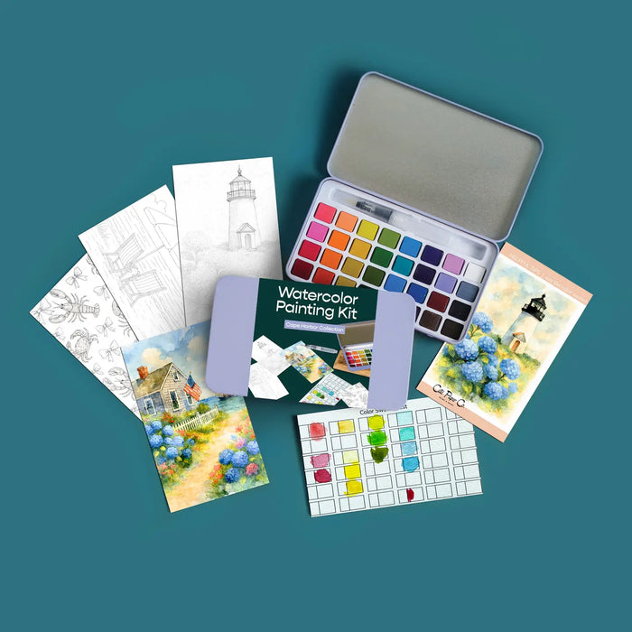 Cape Harbor Watercolor Painting Kit