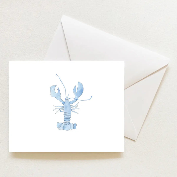 Blue Lobster Sleeved Note Card