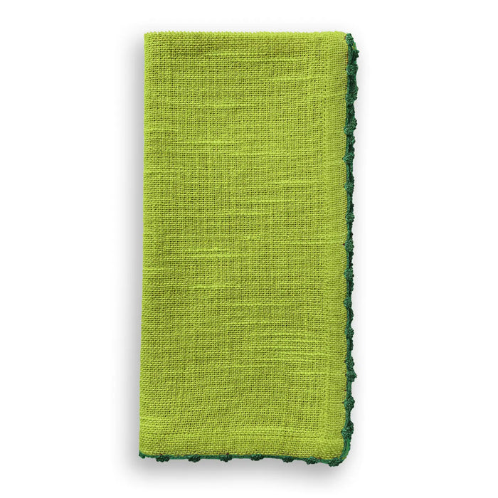 Cloth Napkins with Knotted Edge - Assorted Colors - Set of 4