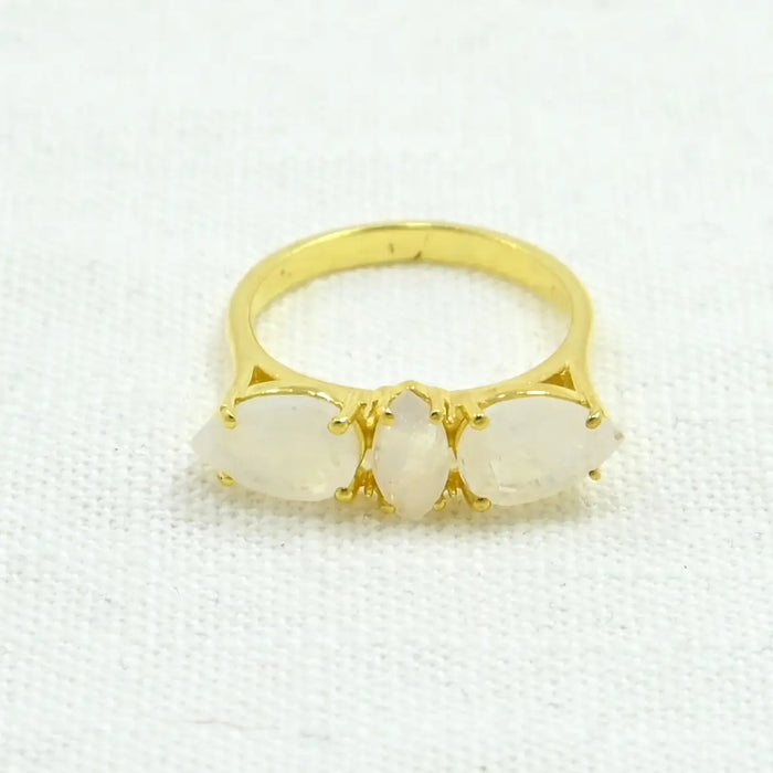 Rainbow Moonstone Ring