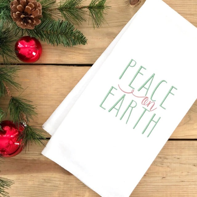 Peace On Earth Tea Towel