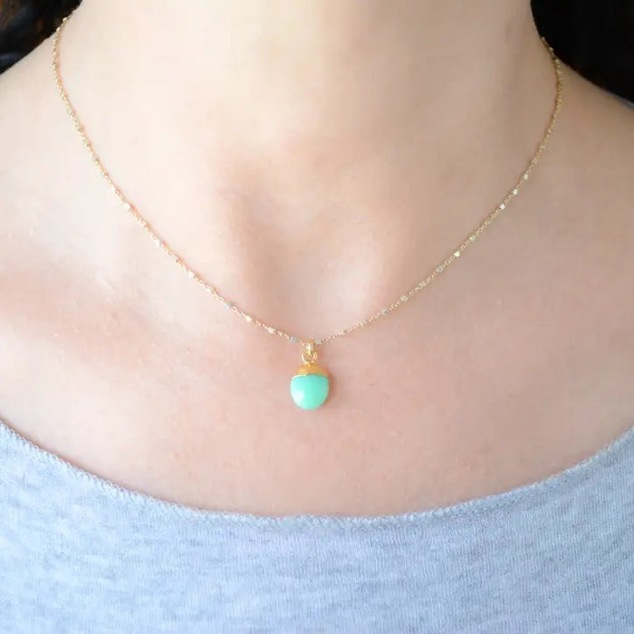 Chrysoprase Pendant Necklace