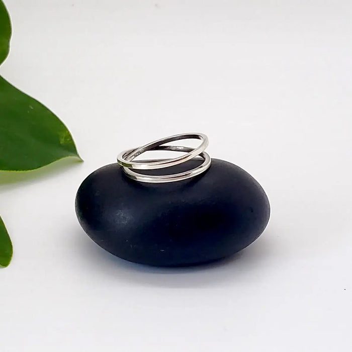 Sterling Silver Ring with Simple Twist