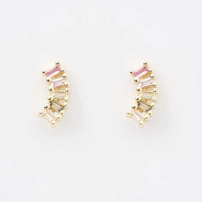 Iris Baguette Gemstone Earrings