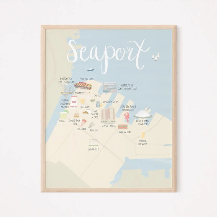 Seaport Boston Map Print