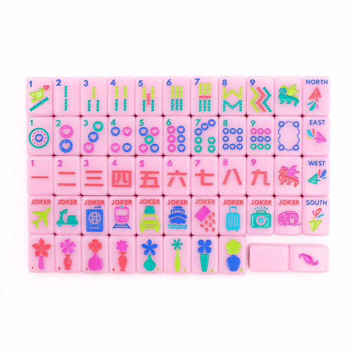 Mini Travel Mahjong - White or Pink