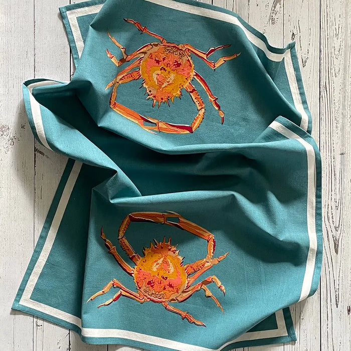 Crab Floursack Kitchen Towel - Set of 2