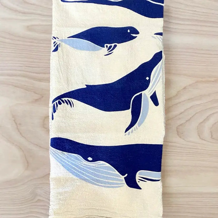 Whales Tea Towel