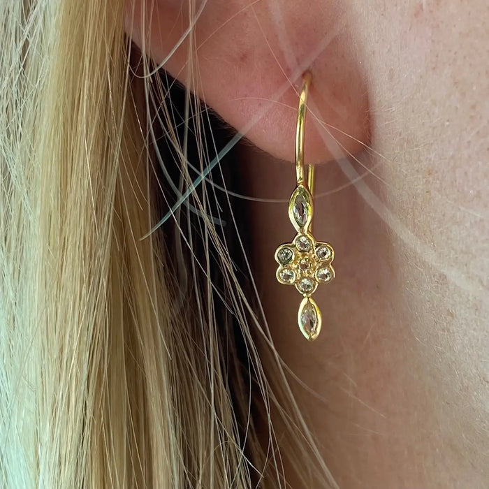Astrid Earrings with White Topaz