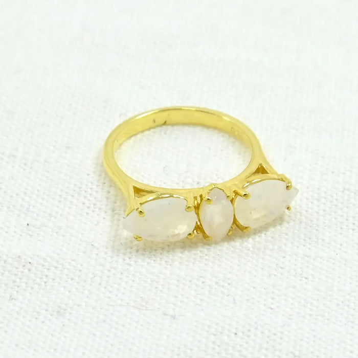 Rainbow Moonstone Ring