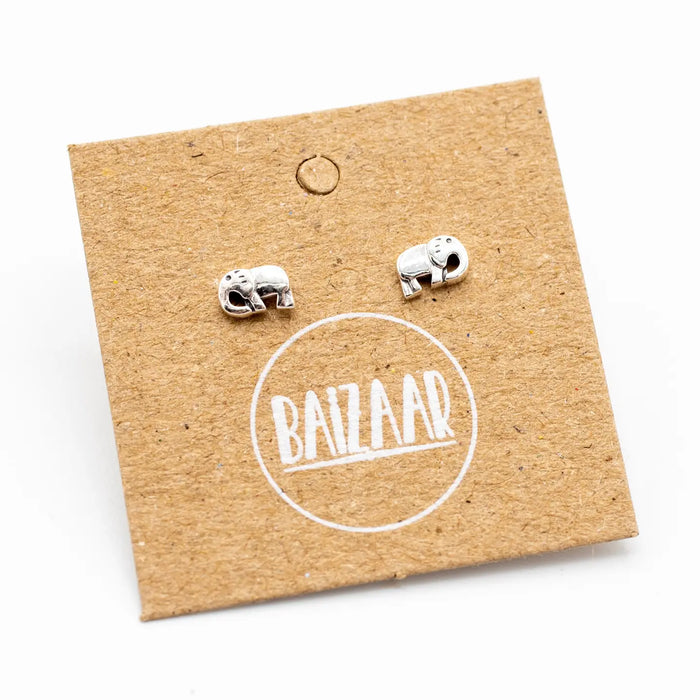 Sterling Silver Elephant Studs
