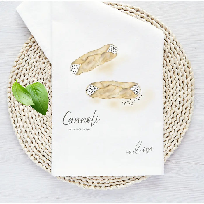 Cannoli Flour Sack Tea Towel
