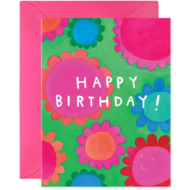 Happy Birthday Card - Flower Power