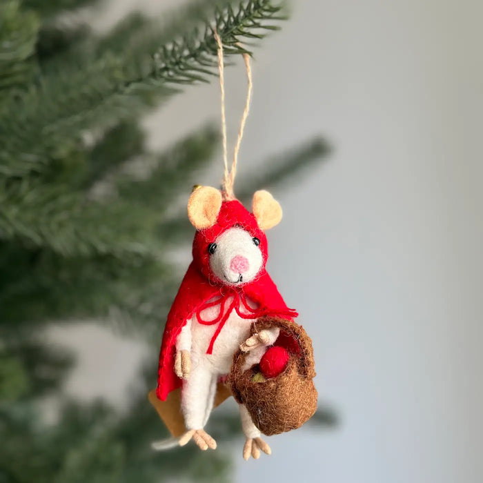 Little Red Mouse Felt Ornament