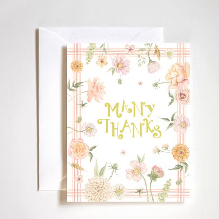 Many Thanks Floral Card