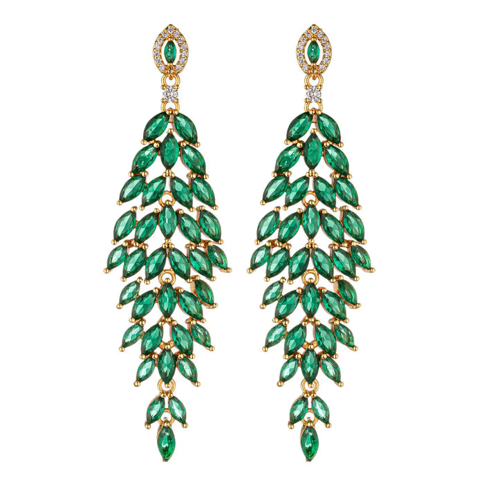 Green Leaf Earrings