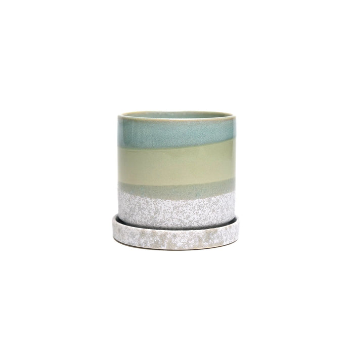planter and saucer set Minute Ceramic Planter and Saucer Set With Drainage– Loft & Vine