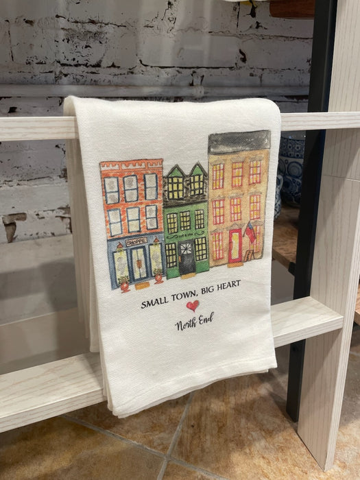Small Town North End Dish Towel
