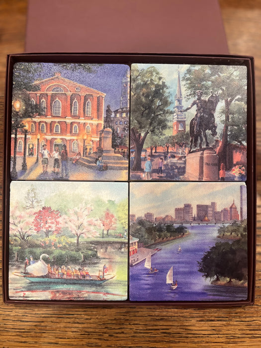 Boston Themed Coasters - Set of 4