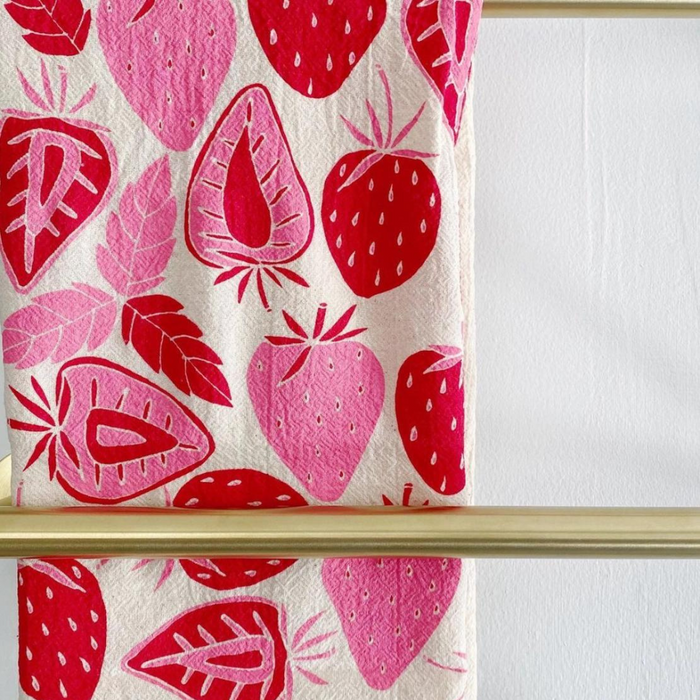 Strawberries Dish Towel