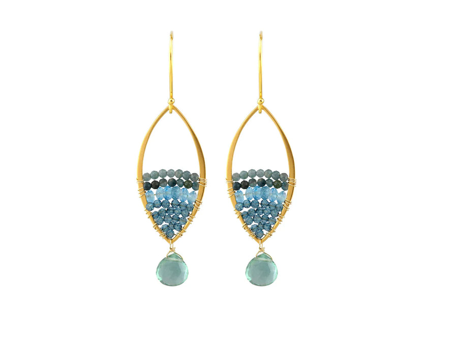 Marquis Earrings - Grandidierite