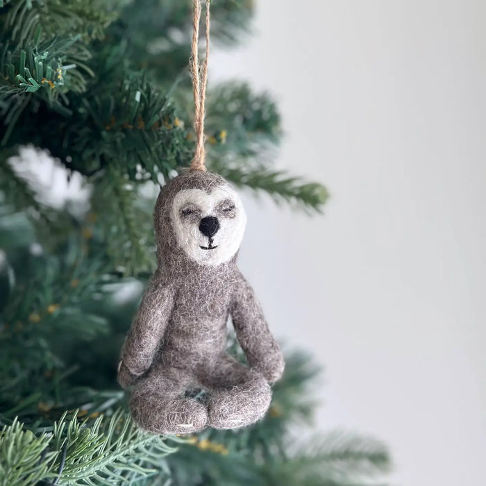 Yoga Sloth Ornament