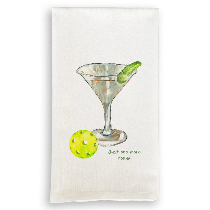 One More Round Dish Towel - Pickleball