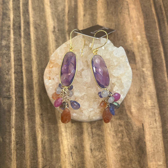 Amethyst Oval Earrings