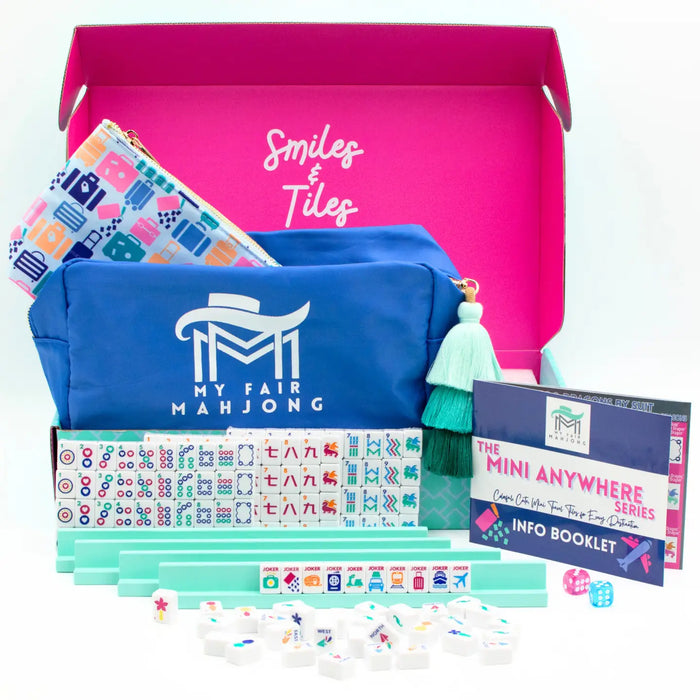 Mini Travel Mahjong - White or Pink