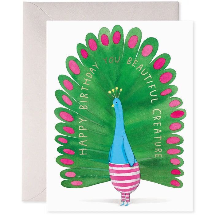 Peacock Birthday Card