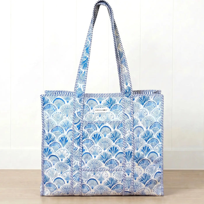 Seashell Quilted Tote Bag