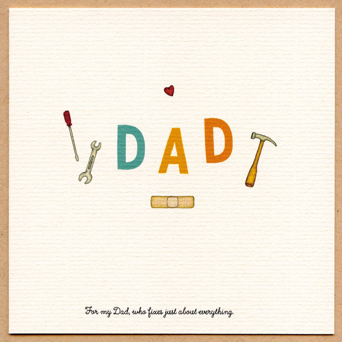 Dad, Who Fixes Everything Card