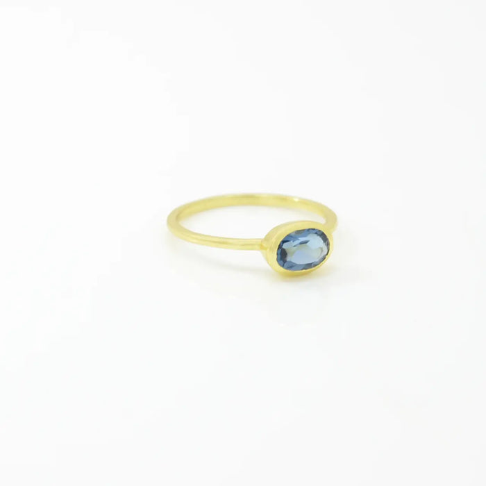 Blue Iolite Oval Ring