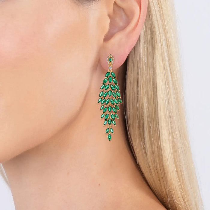 Green Leaf Earrings