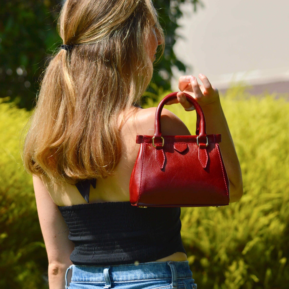 Debbie Katz - Lila Patina Italian Leather Fanny Bag Taupe main image 1