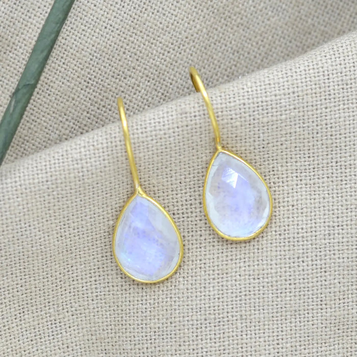 Teardrop Gemstone Earrings - Assorted