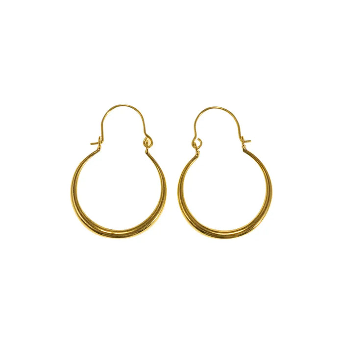 Alicia Small Brass Hoops